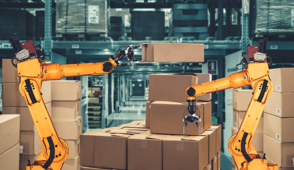 Robot palletizing
